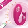 Vibrador Ponto G com Estimulador Clitoriano | Controle por App | 09 Modos de Vibração | Silicone Macio