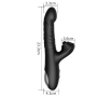 Vibrador Ponto G com Estimulador Clitoriano Recarregável Preto