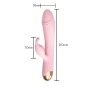 Vibrador Ponto G com Rotação 360 e Estimulador Clitoriano Slug Rosa Vibrador Ponto G com Rotação 360 e Estimulador Clitoriano Slug Rosa