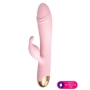 Vibrador Ponto G com Rotação 360 e Estimulador Clitoriano Slug Rosa Vibrador Ponto G com Rotação 360 e Estimulador Clitoriano Slug Rosa