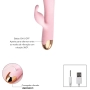 Vibrador Ponto G com Rotação 360 e Estimulador Clitoriano Slug Rosa Vibrador Ponto G com Rotação 360 e Estimulador Clitoriano Slug Rosa