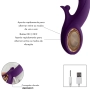 Vibrador Ponto G Formato de Glande com Estimulador Clitoriano com 10 Modos de Vibrações Roxo