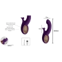 Vibrador Ponto G Formato de Glande com Estimulador Clitoriano com 10 Modos de Vibrações Roxo
