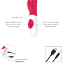 Vibrador Ponto G Recarregável Texturizado e Estimulador Clitoriano com Textura 12 Modos de Vibração