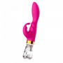 Vibrador Rabbit Recarregável com Base de Vidro