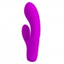 Vibrador Recarregável com Estimulador Clitoriano Pretty Love Tim