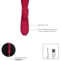 Vibrador Tripla Estimulação Clitóris, Ânus e Vagina Vermelho Vibrador Tripla Estimulação Clitóris, Ânus e Vagina Vermelho