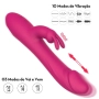 Vibrador Vai e Vem com Estimulador Rabbit Pink Vibrador Vai e Vem com Estimulador Rabbit Pink