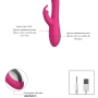 Vibrador Vai e Vem com Estimulador Rabbit Pink Vibrador Vai e Vem com Estimulador Rabbit Pink